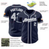 Custom Navy Gray-White Authentic Baseball Jersey