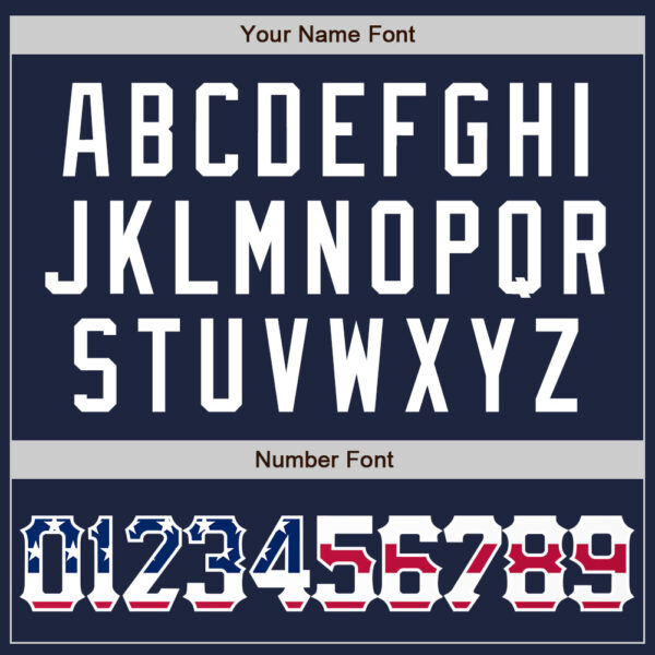 Custom Navy White Pinstripe USA Flag Authentic Baseball Jersey