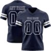 Custom Navy White Authentic Football Jersey