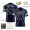 Navy1095-2 Custom Navy White Authentic Football Jersey