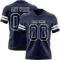 Navy1095 Custom Navy White Authentic Football Jersey