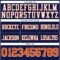 Navy1100-3 Custom Navy Orange-White Authentic Football Jersey