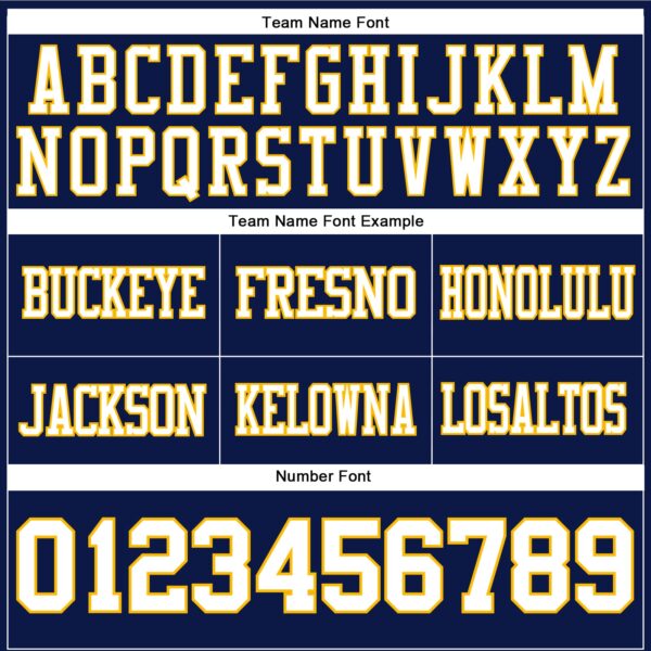 Custom Navy White-Gold Authentic Football Jersey