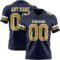 Navy1106 Custom Navy Old Gold-White Authentic Football Jersey