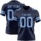 Custom Navy Light Blue Authentic Football Jersey