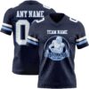 Custom Navy White-Light Blue Authentic Football Jersey