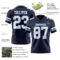 Navy1111-2 Custom Navy White-Light Blue Authentic Football Jersey
