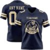 Custom Navy Cream Authentic Football Jersey