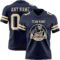 Navy1112-1 Custom Navy Cream Authentic Football Jersey