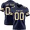 Navy1112 Custom Navy Cream Authentic Football Jersey