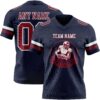 Custom Navy Crimson-White Authentic Football Jersey