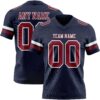 Custom Navy Crimson-White Authentic Football Jersey