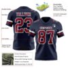 Custom Navy Crimson-White Authentic Football Jersey