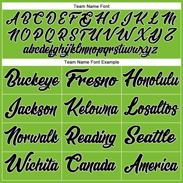 Custom Neon Green Black-White Authentic Baseball Jersey