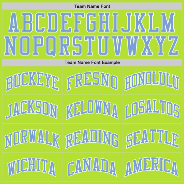 Custom Neon Green Light Blue-White Authentic Throwback Basketball Jersey