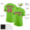 Custom Neon Green Pink-Black Performance T-Shirt