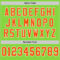 NeonGreen0242-3 Custom Neon Green Orange-White Mesh Authentic Throwback Football Jersey