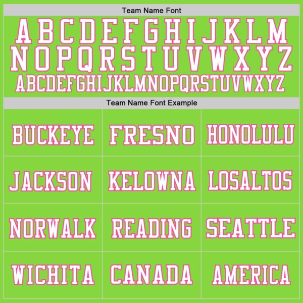 Custom Neon Green Pink-White Mesh Authentic Throwback Football Jersey