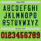 NeonGreen0247-3 Custom Neon Green Red-Navy Mesh Authentic Throwback Football Jersey