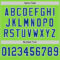 NeonGreen0250-3 Custom Neon Green Royal-White Mesh Authentic Throwback Football Jersey