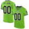 NeonGreen0251 Custom Neon Green Black-White Mesh Authentic Throwback Football Jersey