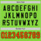 Custom Neon Green Orange-Black Mesh Authentic Throwback Football Jersey