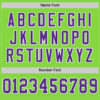 Custom Neon Green Purple-White Mesh Authentic Throwback Football Jersey