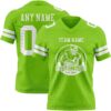Custom Neon Green White Authentic Football Jersey