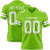 Custom Neon Green White Authentic Football Jersey