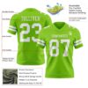 Custom Neon Green White Authentic Football Jersey