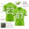 NeonGreen0327-2 Custom Neon Green White Authentic Football Jersey