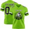 Custom Neon Green Black-White Authentic Football Jersey