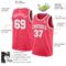 Custom Neon Pink White-Gray Authentic Basketball Jersey