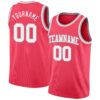 Custom Neon Pink White-Gray Authentic Basketball Jersey