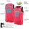 Custom Neon Pink Teal-White Authentic Basketball Jersey