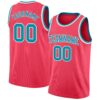 Custom Neon Pink Teal-White Authentic Basketball Jersey