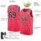 Custom Neon Pink Black-White Authentic Basketball Jersey