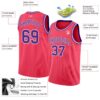 Custom Neon Pink Purple-White Authentic Basketball Jersey