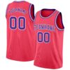 Custom Neon Pink Purple-White Authentic Basketball Jersey