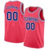 Custom Neon Pink Royal-White Authentic Basketball Jersey