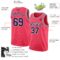 Custom Neon Pink Navy-White Authentic Basketball Jersey