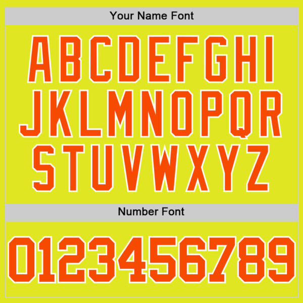 Custom Neon Yellow Orange-White Authentic Basketball Jersey