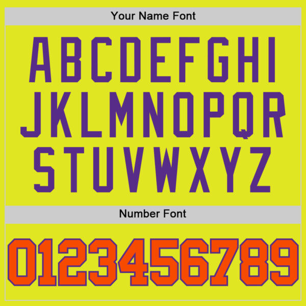 Custom Neon Yellow Orange-Purple Authentic Basketball Jersey