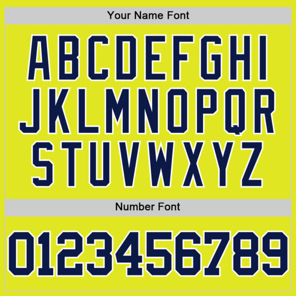 Custom Neon Yellow Navy-White Authentic Basketball Jersey