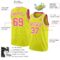 Custom Neon Yellow Pink-White Authentic Basketball Jersey