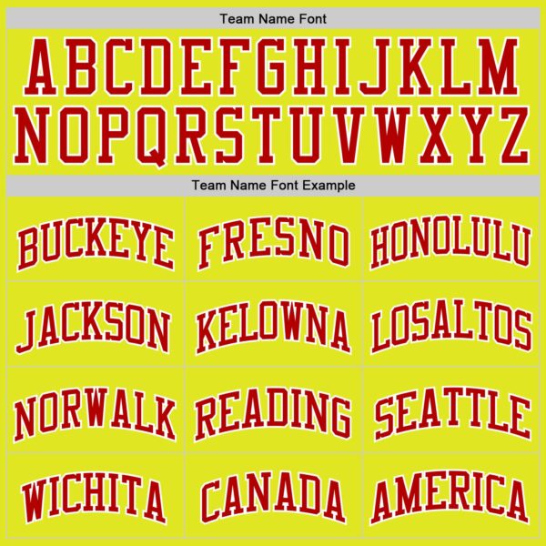 Custom Neon Yellow Red-White Authentic Basketball Jersey