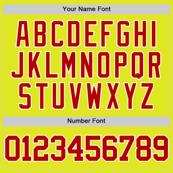 Custom Neon Yellow Red-White Authentic Basketball Jersey