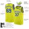 Custom Neon Yellow Royal-White Authentic Basketball Jersey