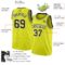 Custom Neon Yellow Black-White Authentic Basketball Jersey