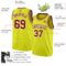 Custom Neon Yellow Maroon-White Authentic Basketball Jersey